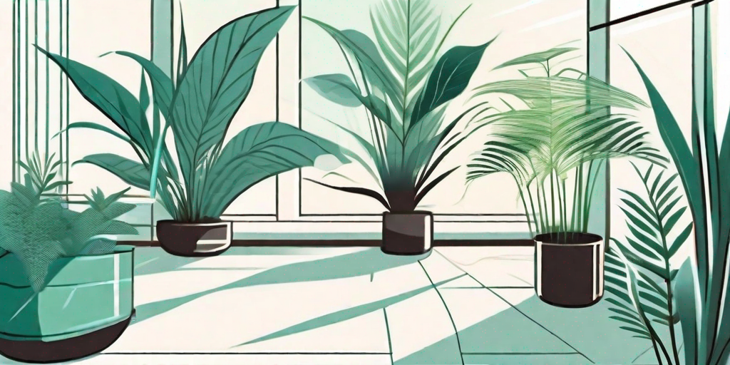 Various types of indoor plants known for their air-purifying qualities