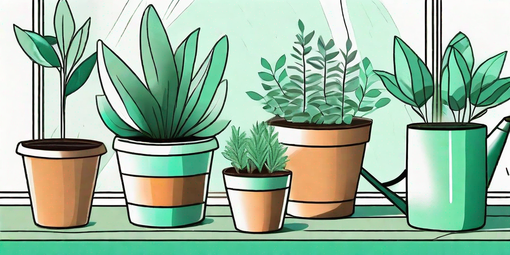 A variety of indoor plants in different pots