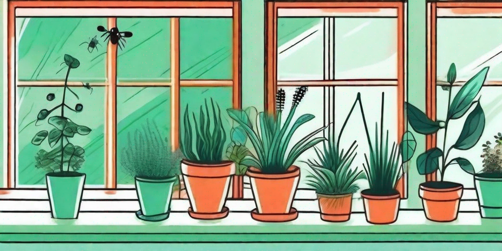 Various houseplants on a window sill