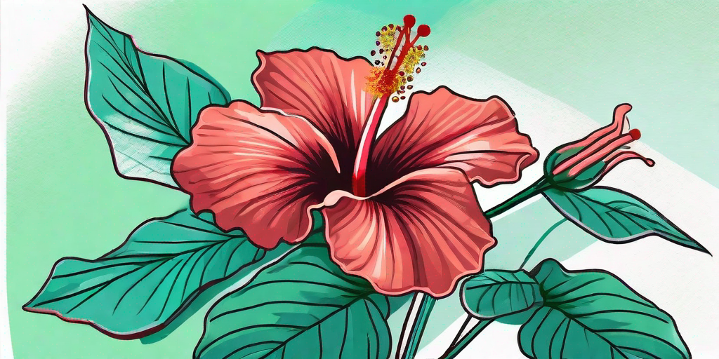 A vibrant hibiscus flower in bloom