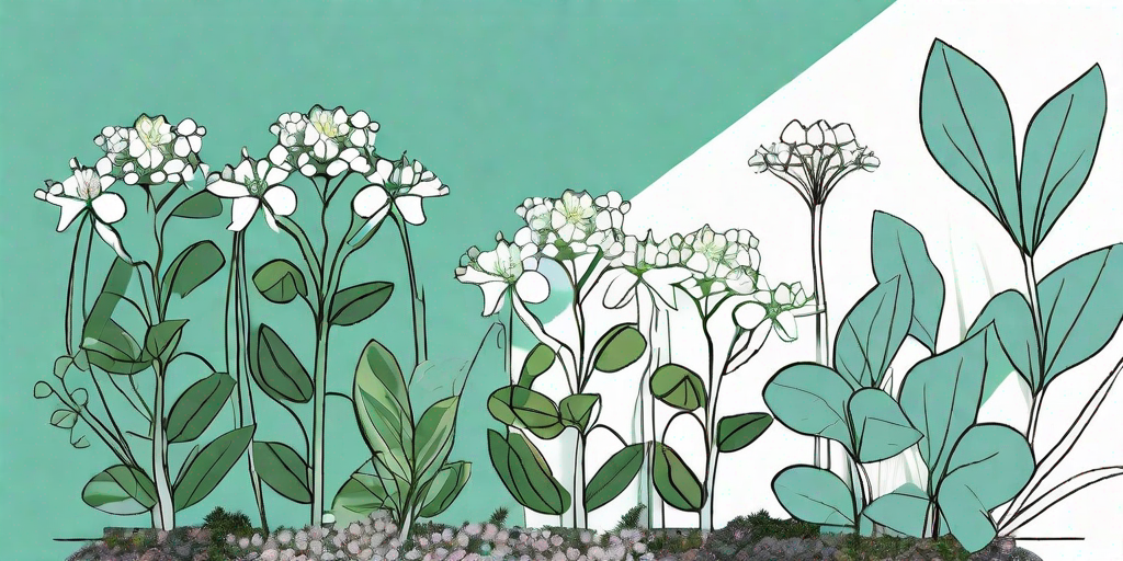 A vibrant garden transformation featuring the rock cress plant in various stages of bloom