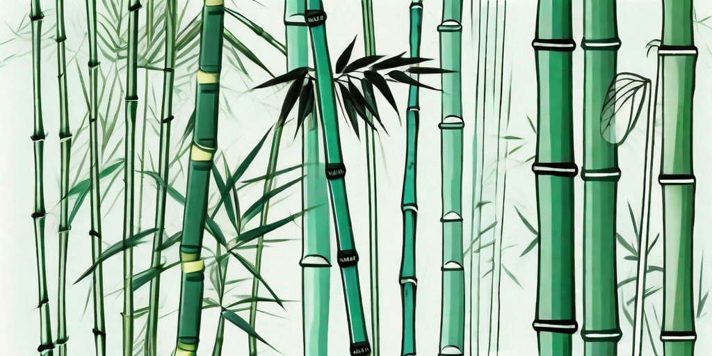 Various types of bamboo plants in a home and garden setting
