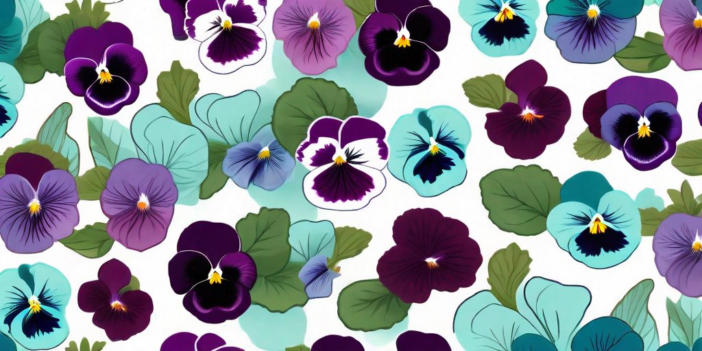 A vibrant garden filled with colorful pansies