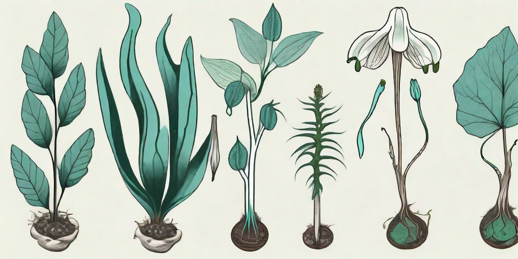 Five different saprophytic plants