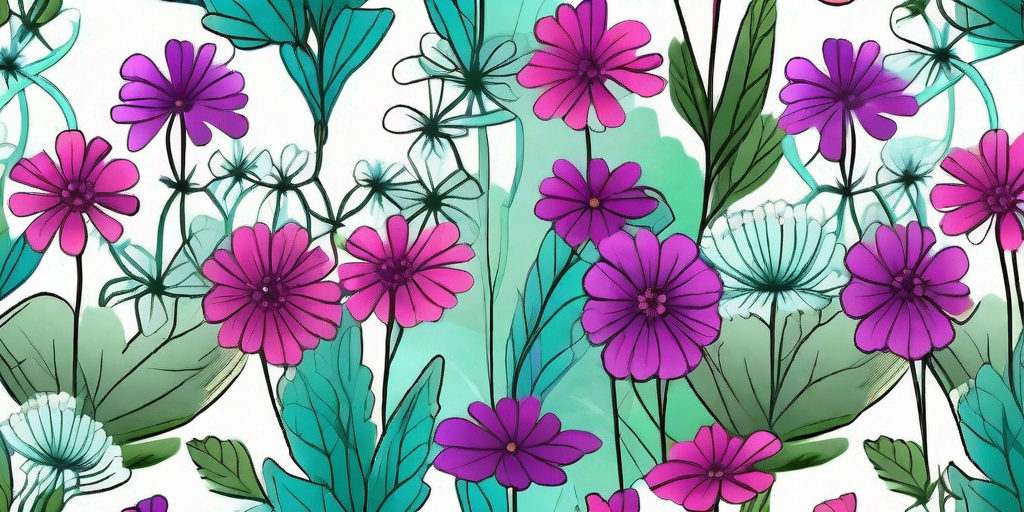 A variety of verbena flowers in different colors