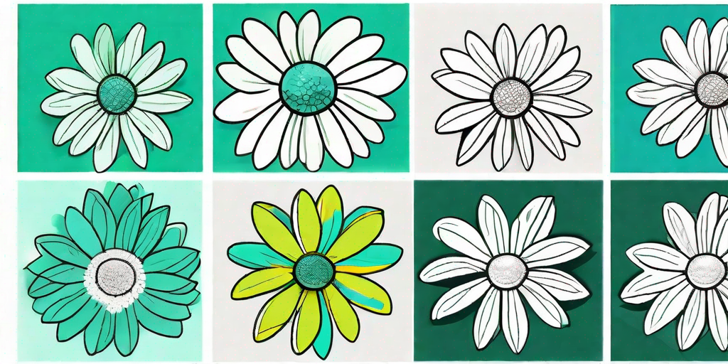 Various types of daisies in different stages of bloom