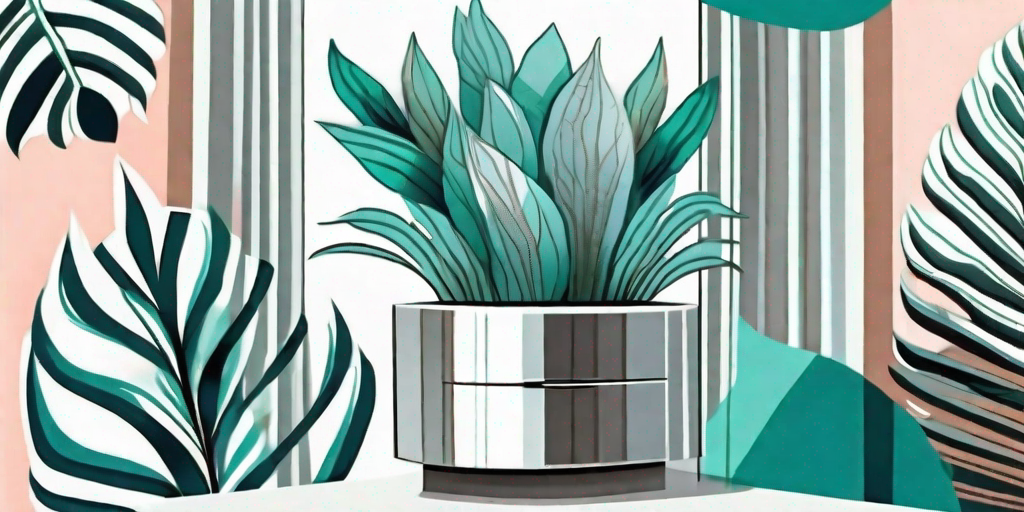 A vibrant silver plant in a stylish vase