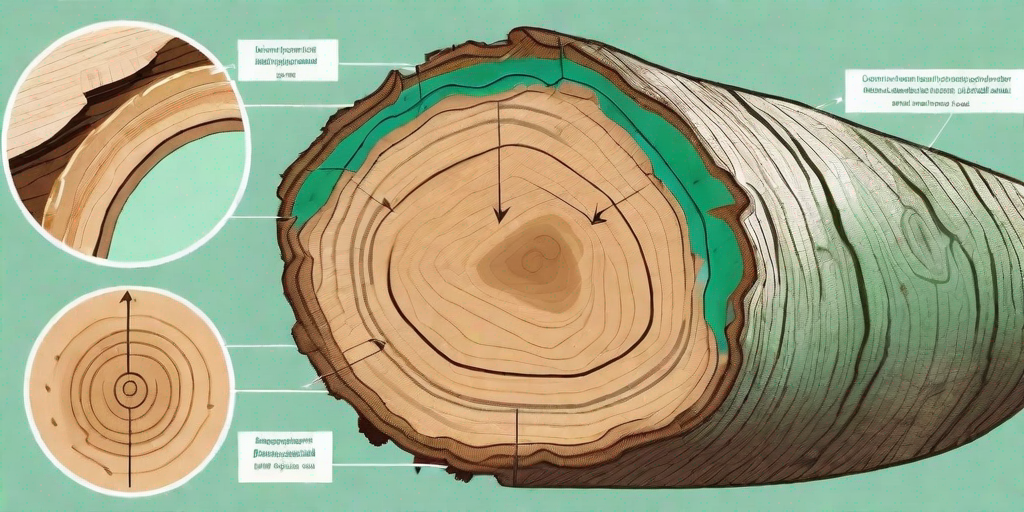A cross-section of a tree trunk