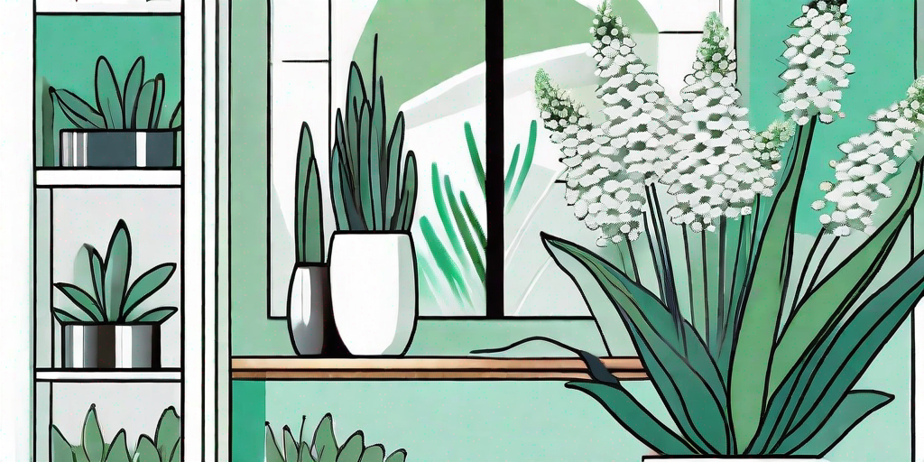 A vibrant indoor garden featuring prominently the silver squill plant