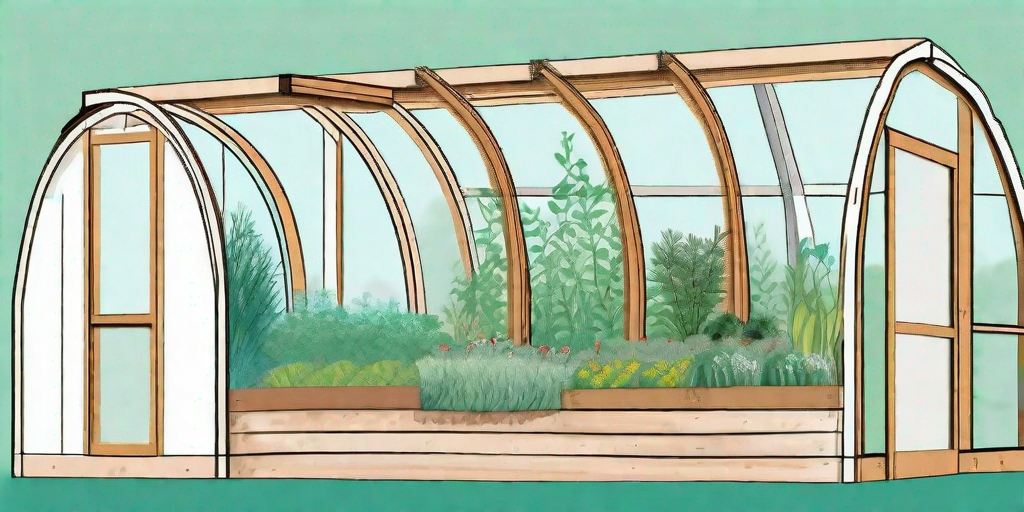 A straw bale cold frame in a garden setting