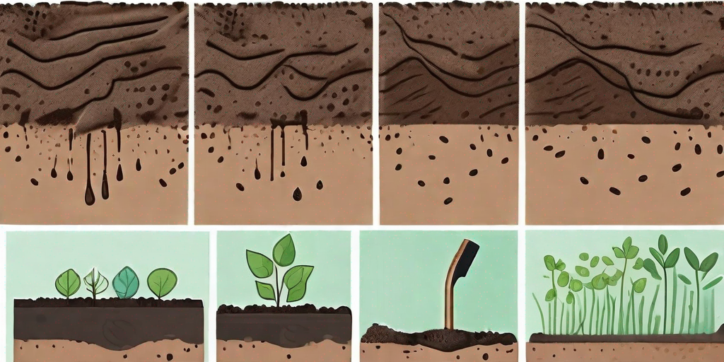 Various stages of diy soil blocks in a row