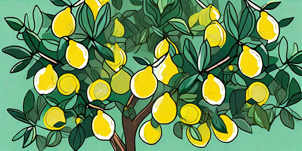 A vibrant bush lemon tree