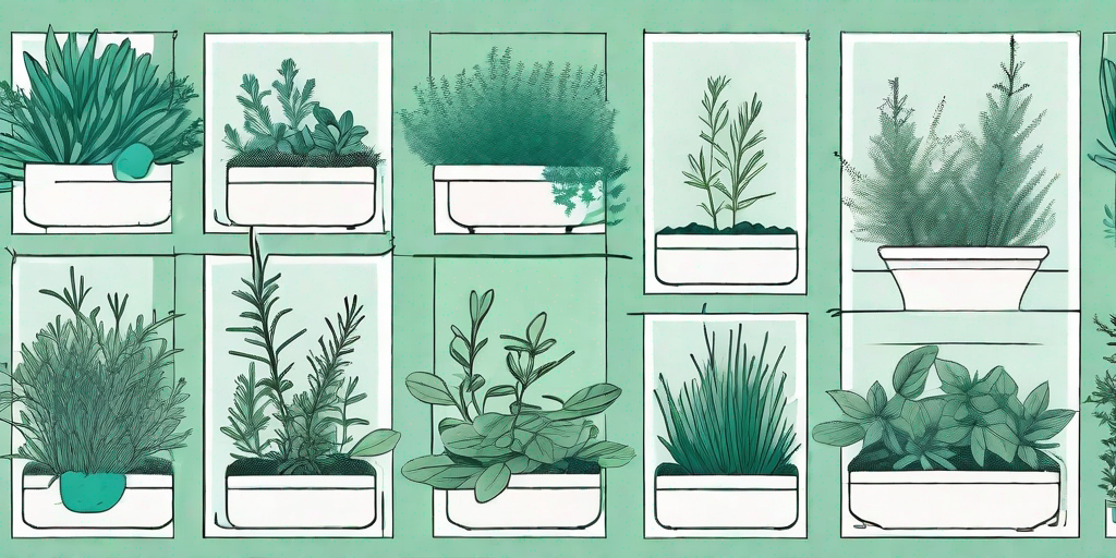 A variety of herbs such as rosemary