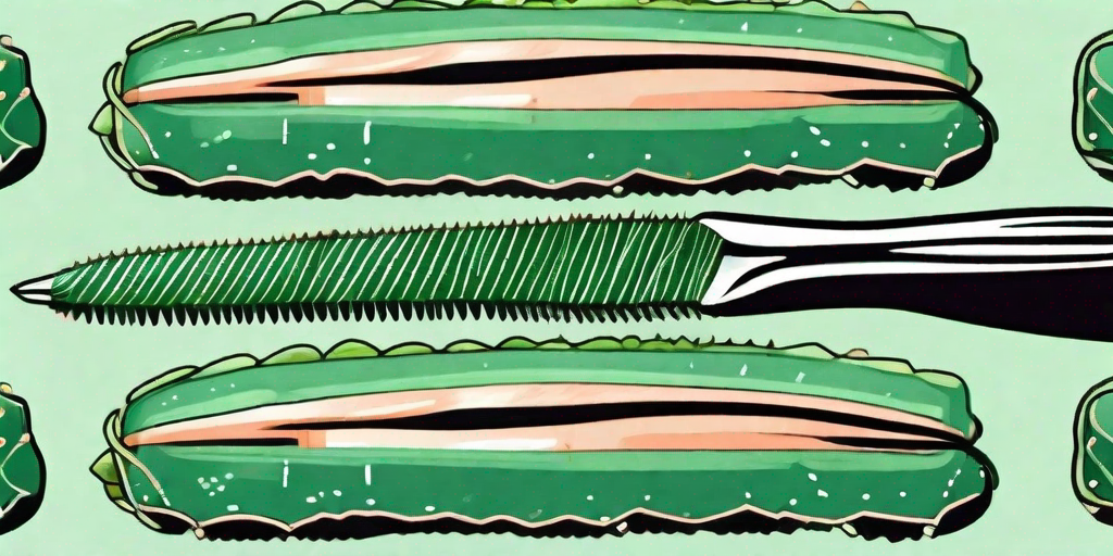 A pair of tweezers carefully extracting a cactus spine from a close-up of a cactus