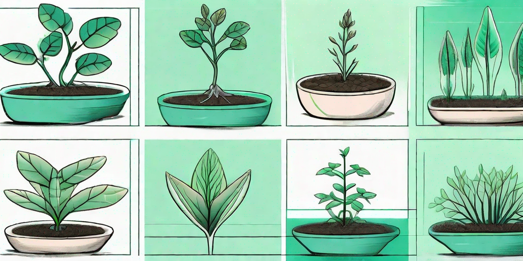 Various stages of plant propagation