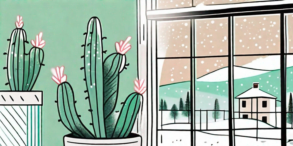 A healthy christmas cactus in a cozy