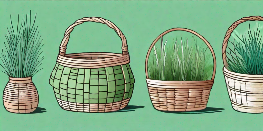 A variety of plants suitable for basket weaving