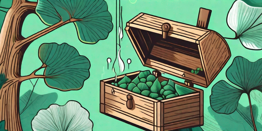 A ginkgo nut being unlocked like a treasure chest