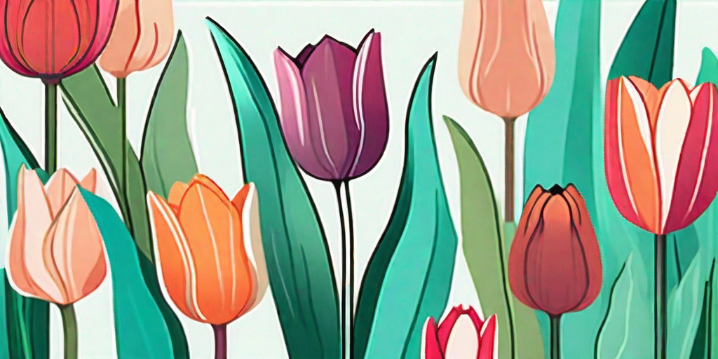 Various species of tulips in full bloom