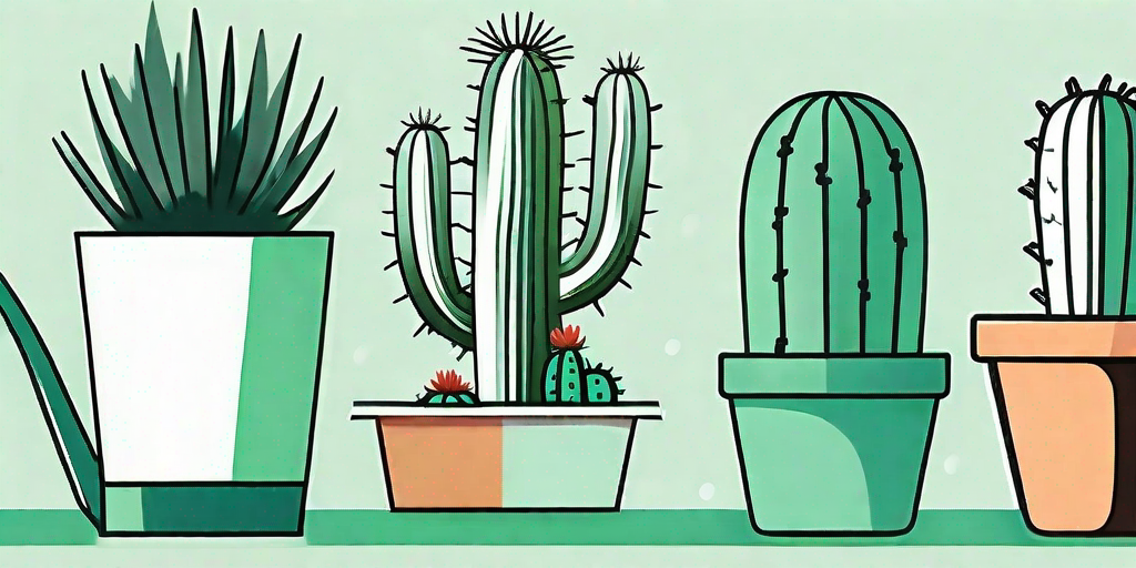 A variety of cacti in different shapes and sizes