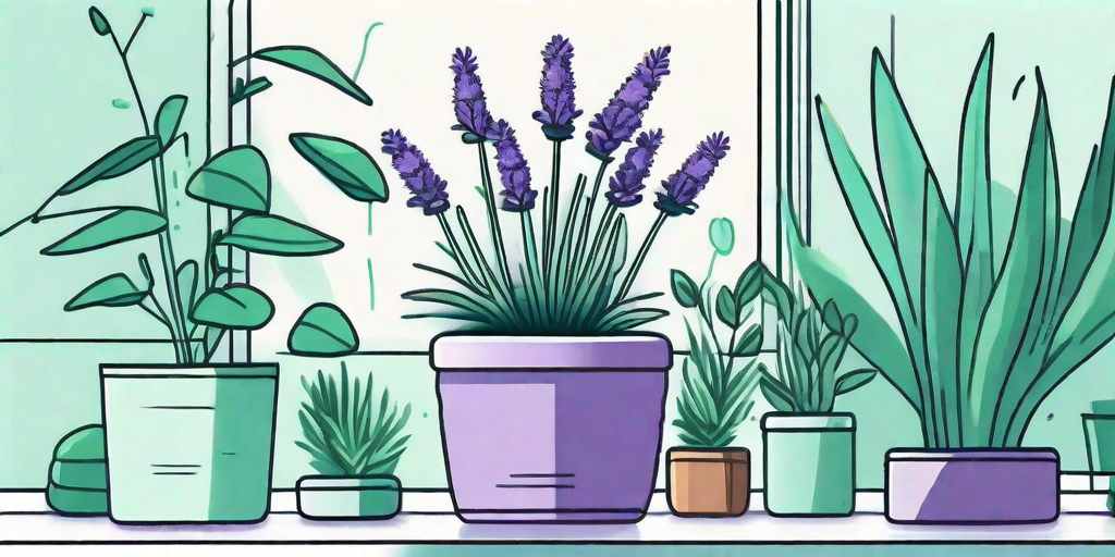 A vibrant lavender plant in a garden