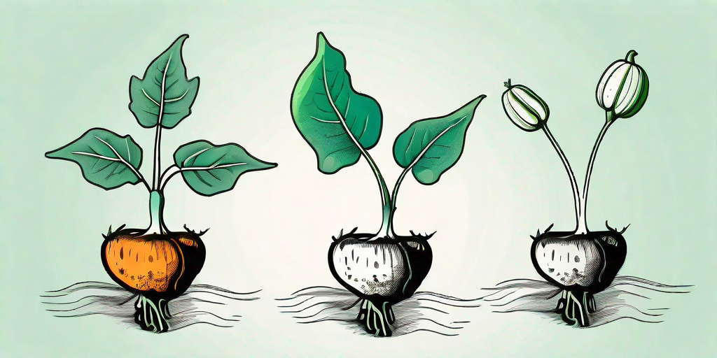 A life cycle of a butternut squash plant