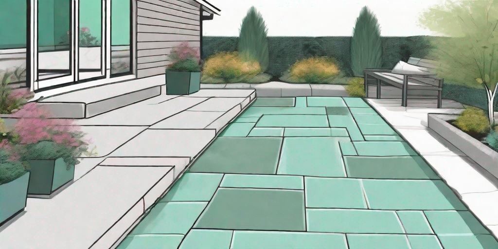 A step-by-step process of designing and installing a flagstone walkway in a garden setting