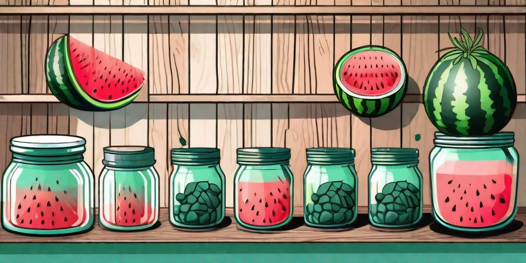 A collection of watermelon seeds being carefully stored in labeled jars