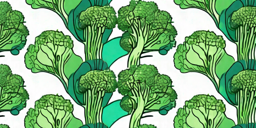 A vibrant broccoli floret transforming into an elegant