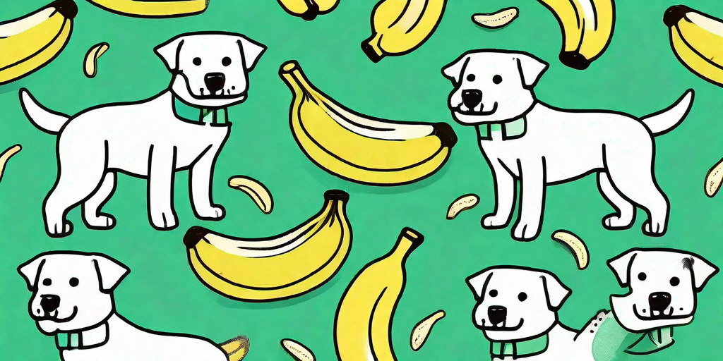 A playful dog happily nibbling on a banana-shaped dog treat