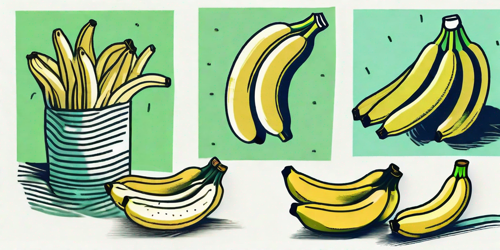 A bunch of bananas in different stages of ripeness