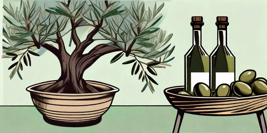 An olive tree with ripe olives