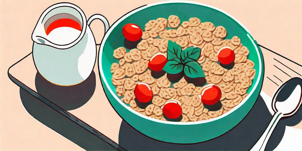 A bowl filled with cereal made of small tomato-shaped pieces