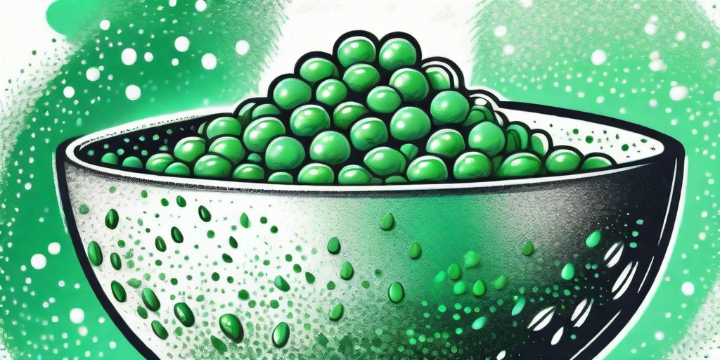 A bowl of vibrant green sugar daddy peas