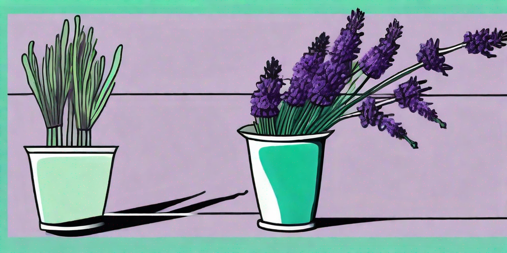 A rejuvenated lavender plant in a garden setting