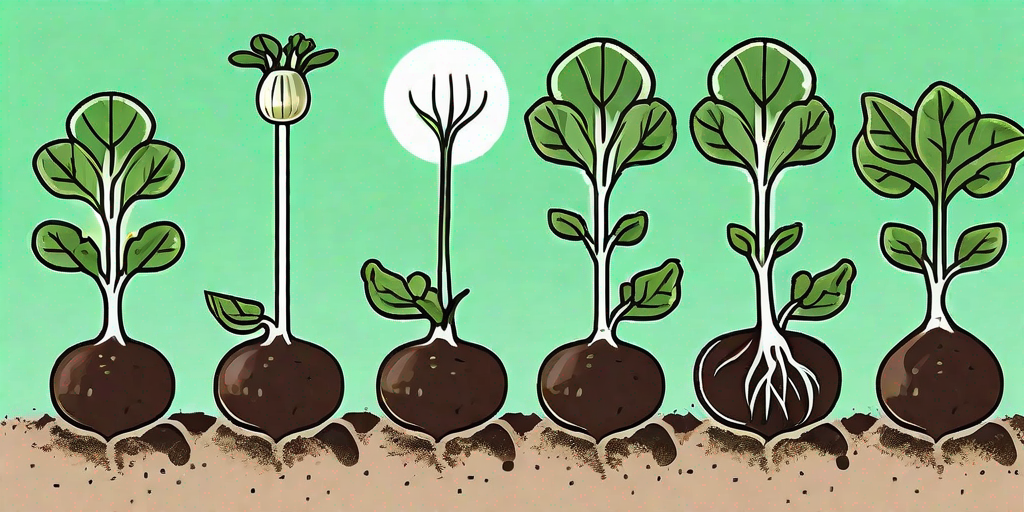 A life cycle of a turnip plant