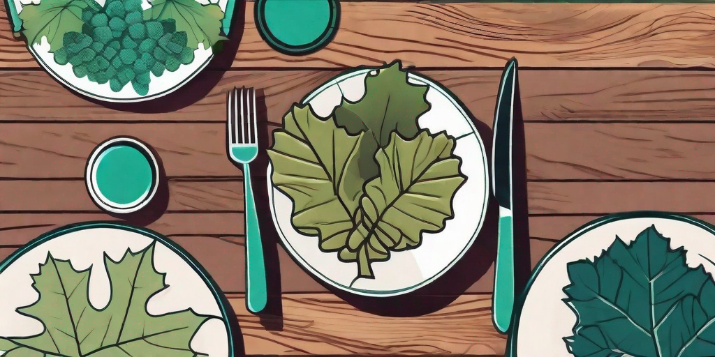 A variety of dishes made from grape leaves