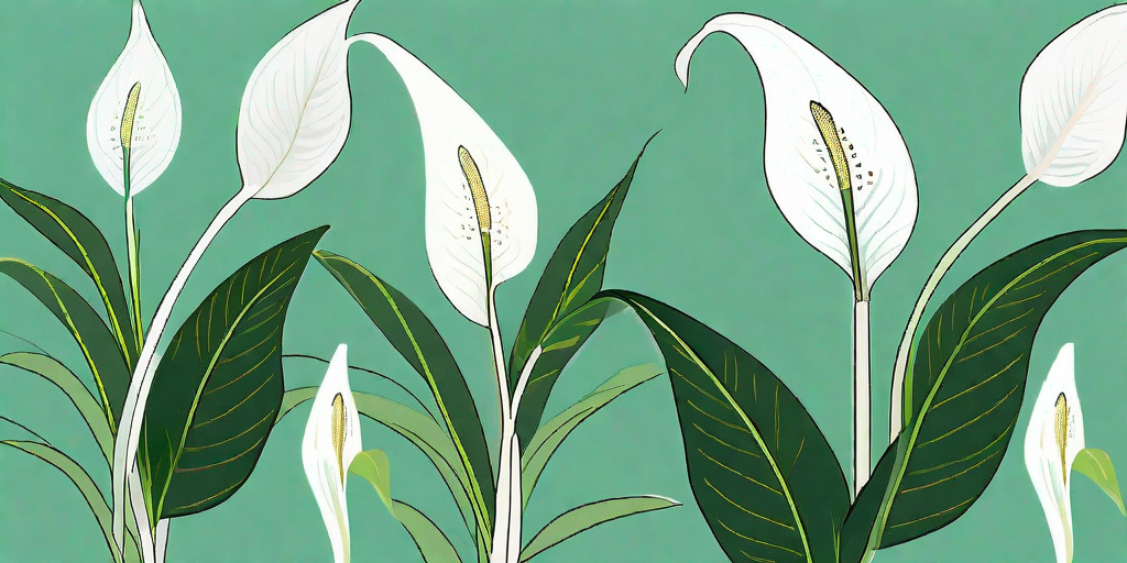 A vibrant peace lily plant in full bloom