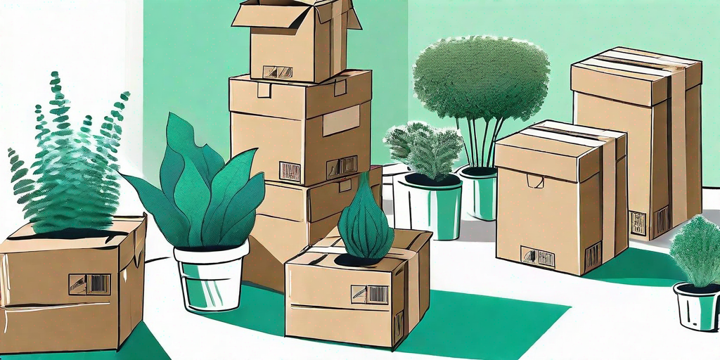 A variety of garden plants carefully packaged in boxes and bubble wrap